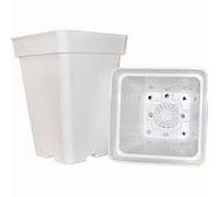 Vaso bianco quadrato 26 x 20 x 20 da 7 litri