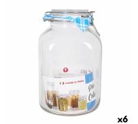 Vaso Borgonovo Ermetico Trasparente Cristallo 4,25 L 14,5 x 14,5 x 26 cm [6 U