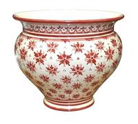 Vaso Cachepot Ceramica Dipinta a Mano Stelle Portavasi Panciuto Vasi Caspò in