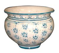 Vaso Cachepot in Ceramica Dipinta a Mano Stelle Blu Porta Vasi per Piante Caspò