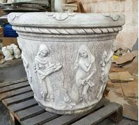 VASO CALICE DA GIARDINO PER ESTERNO FIORI E PIANTE IN CEMENTO MARMO E PIETRA