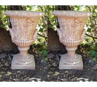 VASO CALICE ORCIO COPPIA DI VASI PER PIANTE DA GIARDINO ESTERNO IN CEMENTO MARMO