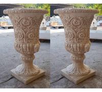 VASO CALICE ORCIO FIORIERA PER PIANTE DA GIARDINO ESTERNO IN CEMENTO 77CM COPPIA