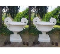 VASO CALICE ORCIO FIORIERA PER PIANTE DA GIARDINO ESTERNO IN CEMENTO 80CM COPPIA