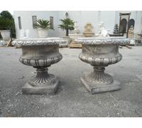 VASO CALICE ORCIO FIORIERA PER PIANTE DA GIARDINO ESTERNO IN CEMENTO H64 COPPIA