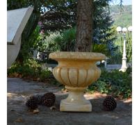 VASO CALICE ORCIO FIORIERA PER PIANTE DA GIARDINO ESTERNO IN CEMENTO MARMO H38CM