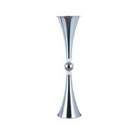Vaso Centrotavola con Top Aperto Robusto, Argento, 18 75CM