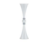 Vaso Centrotavola con Top Aperto Robusto, Bianco, 16 65CM