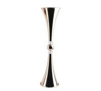 Vaso Centrotavola con Top Aperto Robusto, Nero, 16 65CM