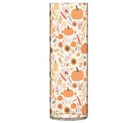 Vaso cilindrico autunnale bouquet di zucche girasole plastica 30,5 cm estetico trasparente alto vasi di fiori per tavolo da pranzo libreria libreria decorazione