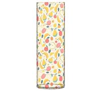 Vaso cilindrico carino frutta banane mele pere stile scandinavo plastica 30 cm estetico trasparente alto vaso per soggiorno tavolo da pranzo decorazione