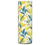 Vaso cilindrico in plastica, 30 cm, decorativo, estetico, trasparente, alto, per tavolo da pranzo, centrotavola, ufficio, piccolo acquerello fresco estivo