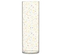 Vaso cilindrico in plastica, 30 cm, trasparente, estetico, trasparente, alto, per casa, cucina, soggiorno, a righe, minimal, a pois
