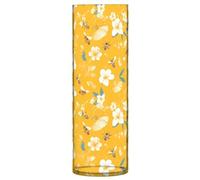Vaso cilindrico in plastica, 30 cm, trasparente, moderno, trasparente, alto, per soggiorno, camera da letto, feste, api su giallo