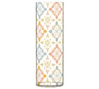 Vaso cilindrico in plastica a reticolo mandala, 30 cm, moderno, trasparente, decorazione per la casa, per interni, camera da letto, sala da pranzo