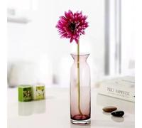 Vaso cilindrico in vetro rosa pallido, 5 cm di larghezza x 20 cm di altezza, vaso alto magro per bouquet floreale composizioni floreali centrotavola per matrimoni, 1 pezzo