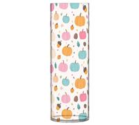 Vaso cilindrico raccolto autunnale con zucche ghiande autunno plastica 30 cm moderno decorativo alto vasi da fiori per cucina tavolo biblioteca decorazione per feste
