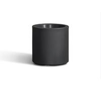 Vaso Cilindro in resina Fenice 42 cm. Antracite