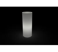 Vaso Cilindro Moderno Luminoso Batteria LED Multicolor 35xh90cm Resina est/int