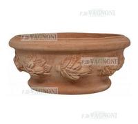 Vaso ciotola frutta in terracotta piante fiori toscana italia fatta a mano cm 40