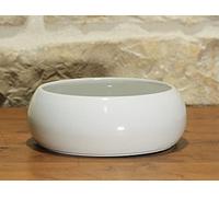 Vaso ciotola per Piante e Bonsai in ceramica bianco diam. cm. 20