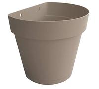TABOR TOOLS - Vaso da parete in plastica per fiori verticali da giardino, soggiorno o cucina, erbe, con piattino (altezza: 21,6 cm), Evelina, 8.5"