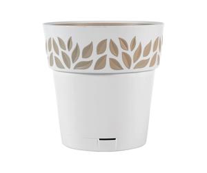 Vaso Cloe Con Riserva Diametro Cm 25 Bianco Beige Stefanplast