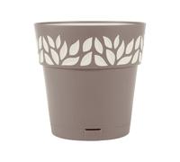 Vaso Cloe Con Riserva In Polipropilene, 30Cm, Tortora