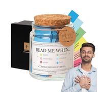 Vaso colorato con note di parole bibliche, note bibliche di diversi stati d'animo - Emozioni e sentimenti del barattolo della Bibbia fatto a mano,Vaso in con devozionali per i migliori auguri, va
