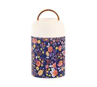Vaso colorato floreale dell'alimento dei bambini isolato sotto vuoto dell'acciaio inossidabile con il cucchiaio per le donne sottaceto 17oz