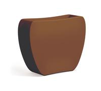 VASO COLORATO RESINA GIARDINO OUTDOOR TERRAZZO PISCINA DOPPIO VERSO MARRONE