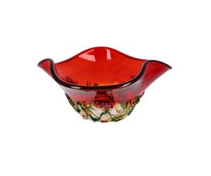 Vaso colorato vetro soffiato stile Murano centrotavola fatto a mano idea regalo