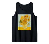 Vaso con 12 Girasoli Art Gogh Van Vintage Painting Master Canotta