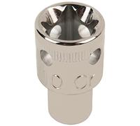 Vaso con cuadradillo de 1/2" con perfil bi-hexagonal de 19 mm y solución de 4 puntos