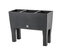 Vaso con gambe KADAX, panca rialzata in plastica, 60 cm, antracite