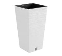 Vaso con riserva acqua 26x26x50cm Blanco - FURU