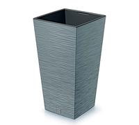 Vaso con riserva acqua 26x26x50cm Cemento - FURU