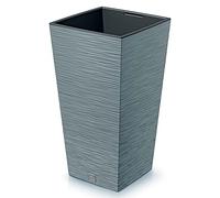 Vaso con riserva acqua 34x34x66cm Cemento - FURU