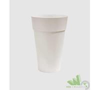VASO CONICO ALTO H62 CM HOUSTON TONDO 40 CM 50L AVANA INTERNO ESTERNO COPRIVASO