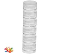 Vaso cosmetico da viaggio - Set di piccoli barattoli per la cura della pelle Organizzatore di crema ricaricabile | Contenitori da viaggio trasparenti per trucco, idratante, balsamo per labbra, crema