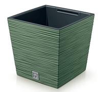 Vaso basso quadrato con inserto vari colori