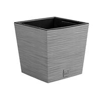 Vaso cuadrado con riserva acqua 7,5 L cemento - FURU