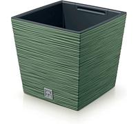 Vaso cuadrado con riserva acqua 7,5 L verde tierra - FURU