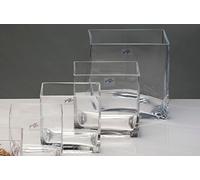 Vaso cubico di vetro, di Sandra Rich, Vetro, clear, 16 cm high Diameter 16,0 x 16,0 cm