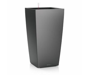 Vaso Cubico Premium 50 Lechuza Set Completo 50 cm Bianco Lucido