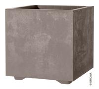 VASO CUBO DEROMA MILLENNIUM R 25 CM SANDSTONE CON RISERVA ACQUA