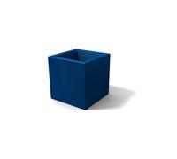 Vaso Cubo Quadrato LISCIO MODERNO H 35/ H 45 cm in Resina con ripiano Portavaso