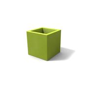 Vaso Cubo Quadrato LISCIO MODERNO H 35/ H 45 cm in Resina con ripiano Portavaso