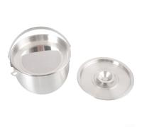 Vaso da appendere per esterni, realizzato in acciaio inossidabile 304, con coperchio e filtro, per campeggio, picnic e trail cooking (19 cm)