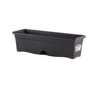 Vaso da Balcone con Piatto Plastiken Antracite polipropilene 40 x 20 cm